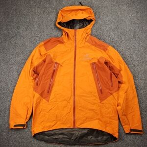 Arcteryx Beta LT Hybrid Shell Jacket Large Gore-Tex Waterproof Hooded Orange